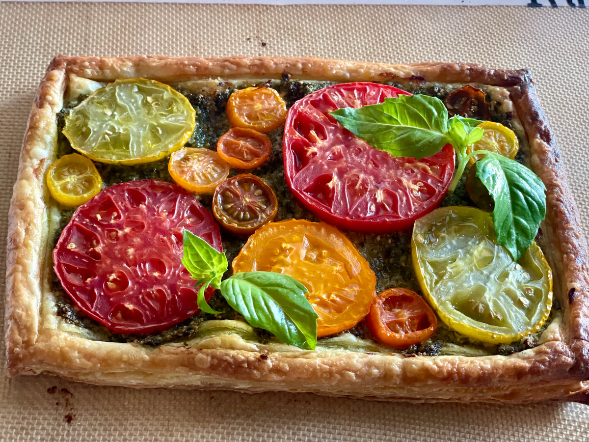 Heirloom Tomato Pesto Tart