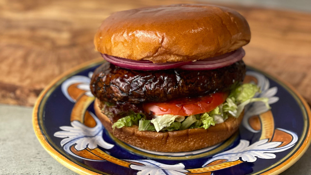 Balsamic Glazed Portobello Mushroom Burger