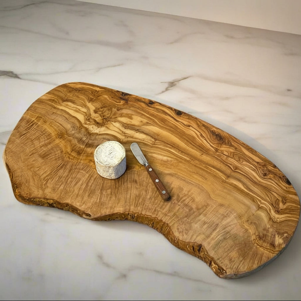 Our largest board, shown with a small cheese and spreader knife