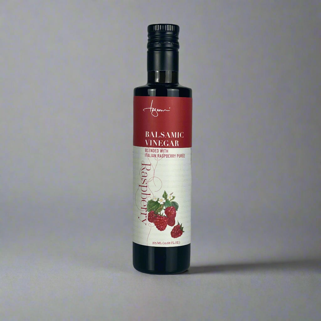 Raspberry Vinegar on an empty counter
