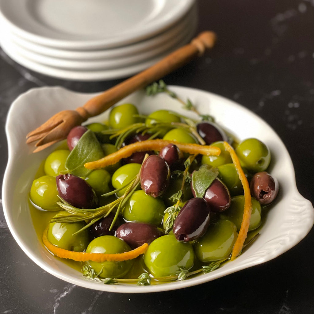Warm Herbed Olives for Easy Entertaining