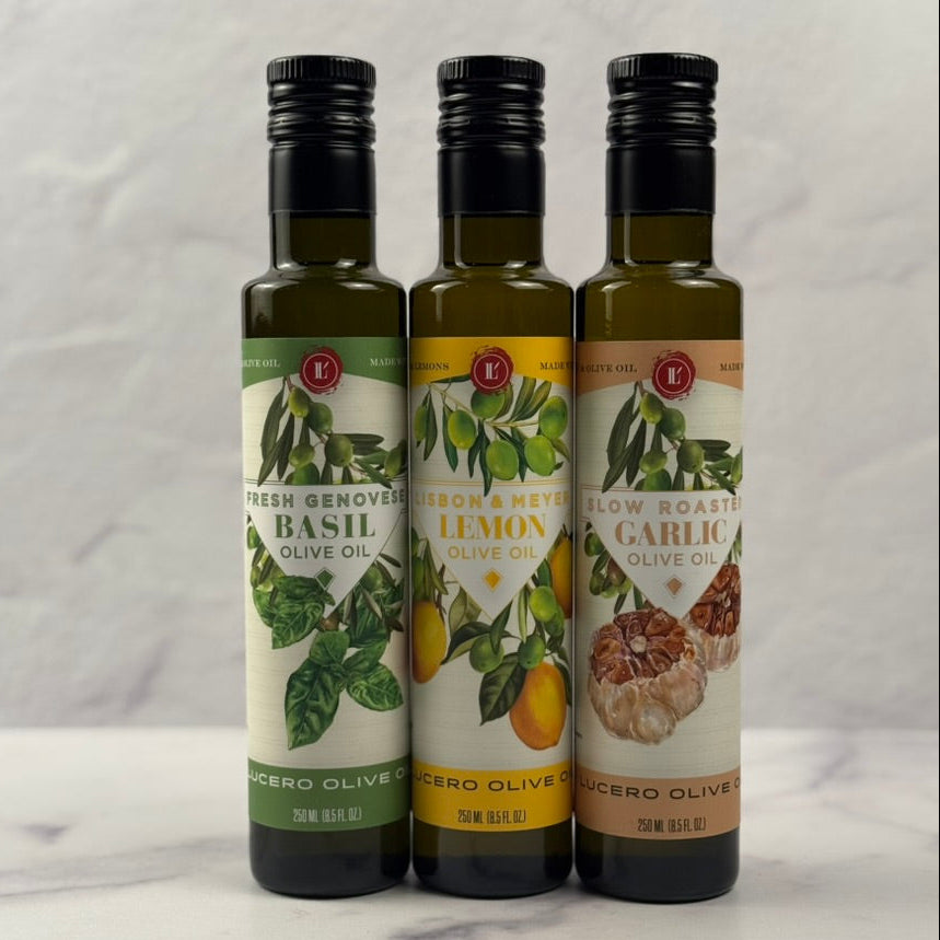 Trio Assorted Lucero Flavored Olive Oils 250 ml each