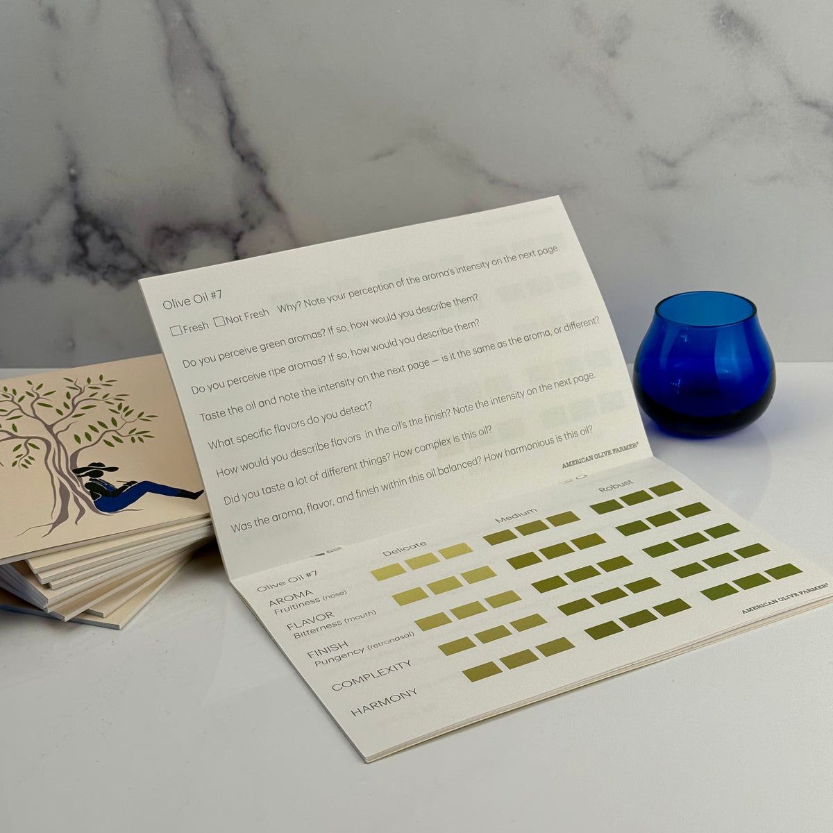 American Olive Farmer Olive Oil Tasting Journal
