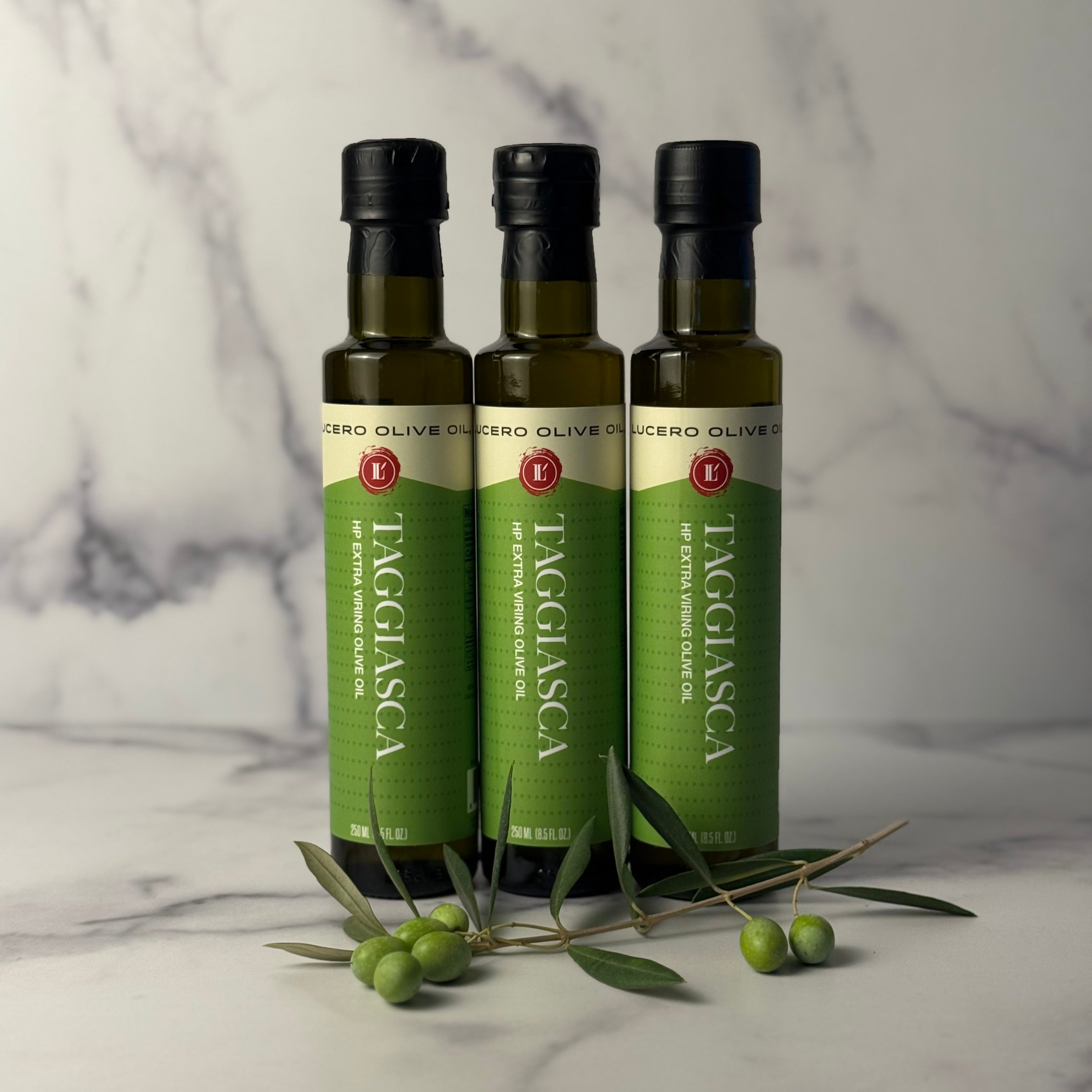Lucero Taggiasca High Polyphenol EVOO, 250 ml bottle