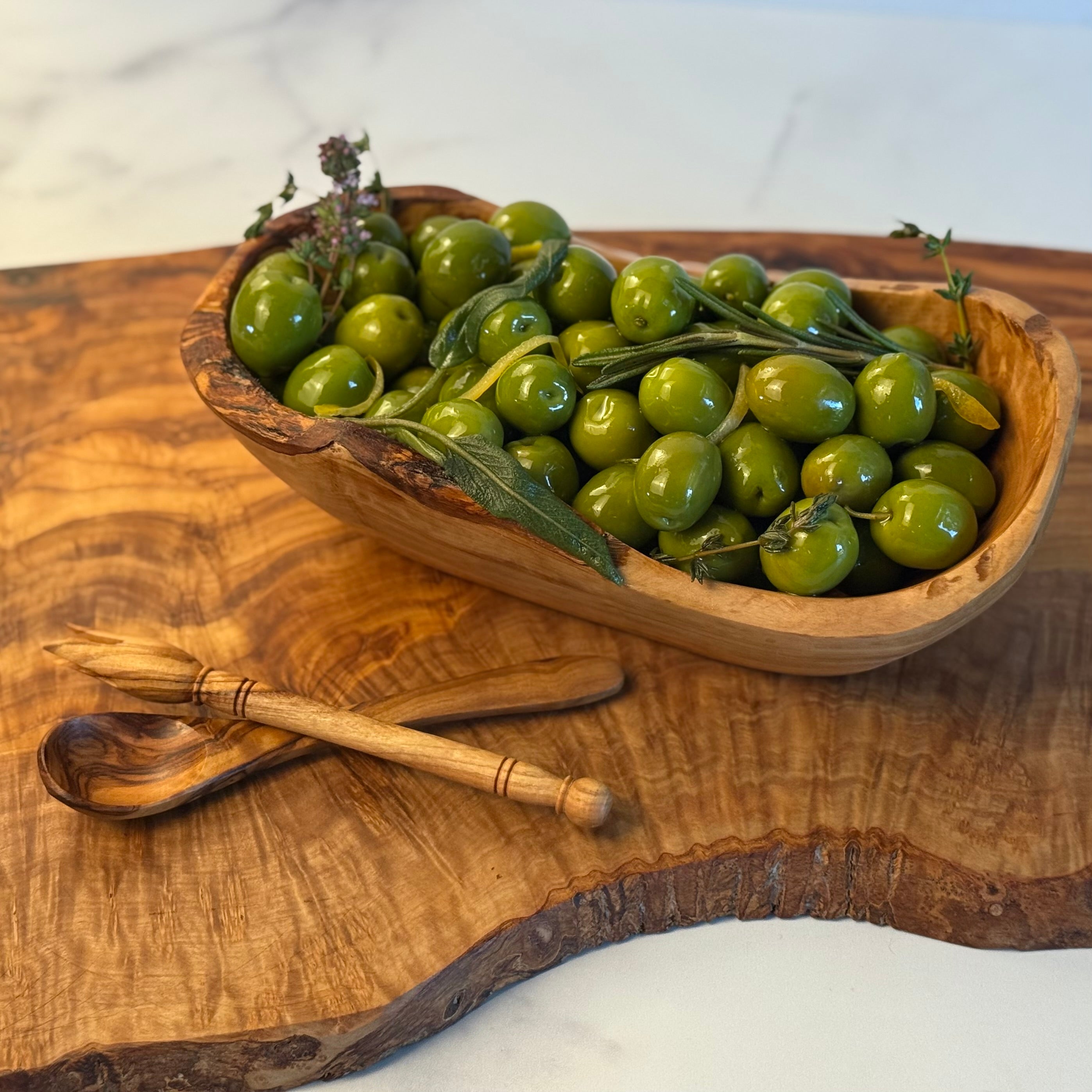 Olivewood Olive Serving Set
