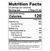 FDA Nutrition Facts Panel showing 120 calories per Tbsp
