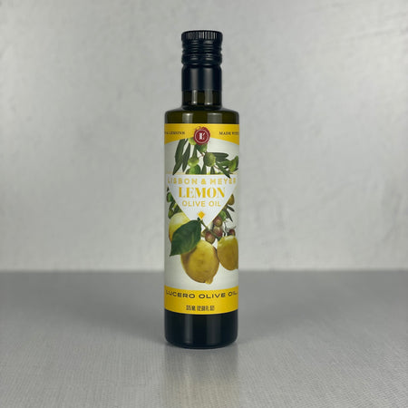 Lemon Olive Oil on an empty counter