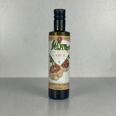 Garlic Olive Oil on an empty counter