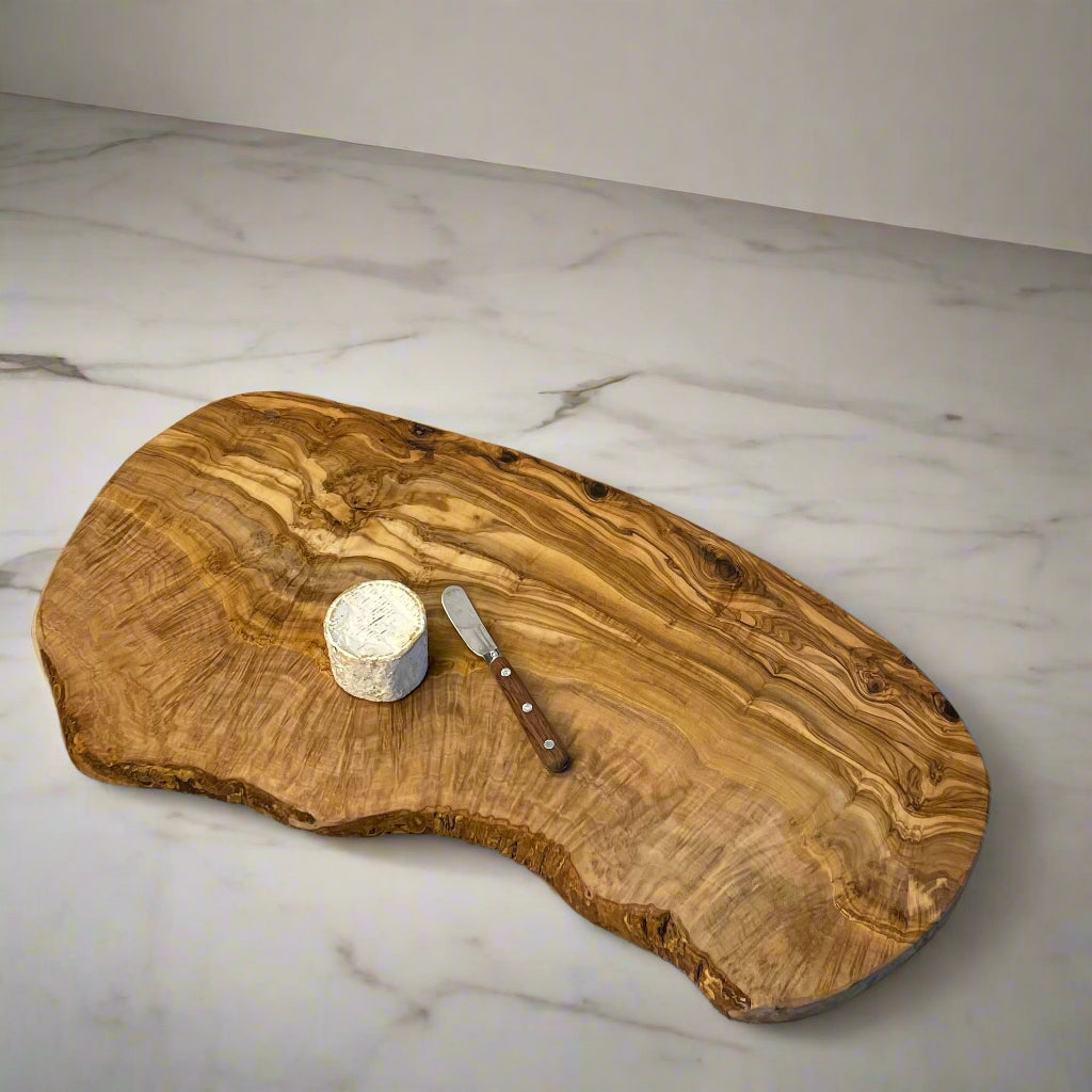 Our largest board, shown with a small cheese and spreader knife