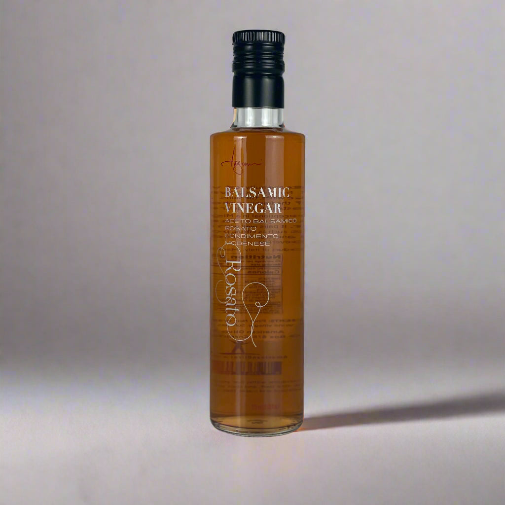 Rosato Vinegar on an empty counter