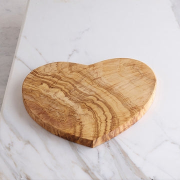 Heart Shaped Olivewood Board, 8.5"